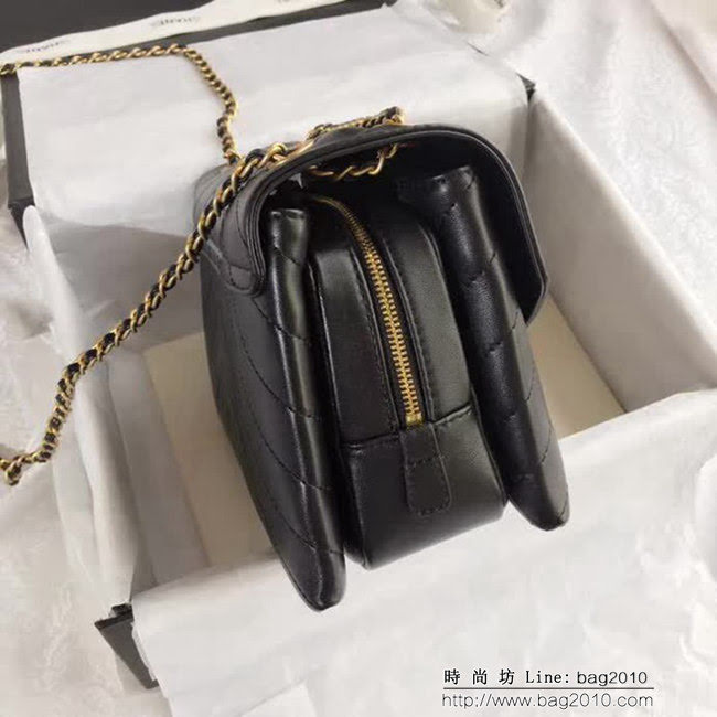 香奈兒CHANEL 57431 2018最新款式 原版皮羊皮單肩斜挎鏈條包 DSC1950